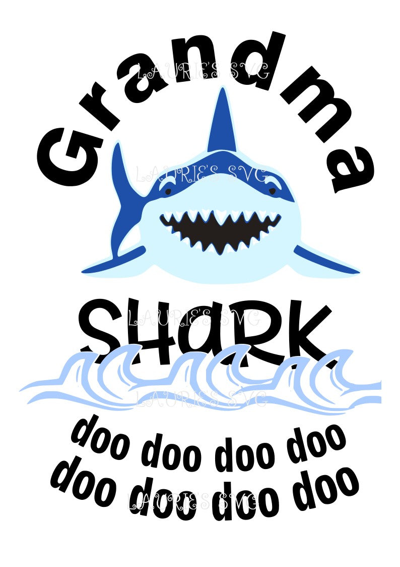 SVG DESIGN Grandma Shark instant download