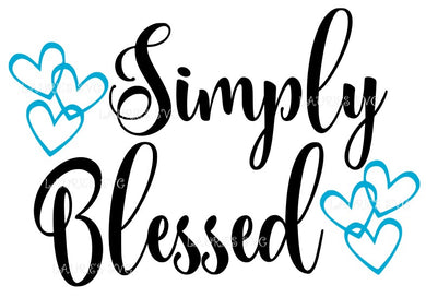 SVG DESIGN - SIMPLY BLESSED instant download