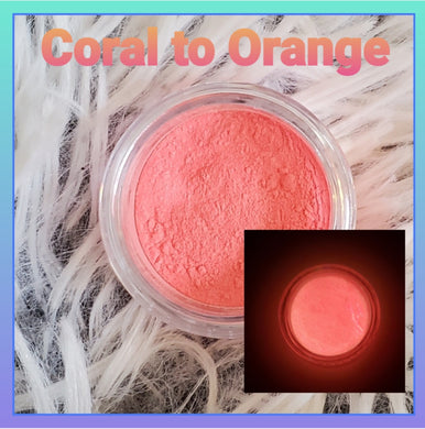 Coral to Orange Glow powder 5 gram Jar