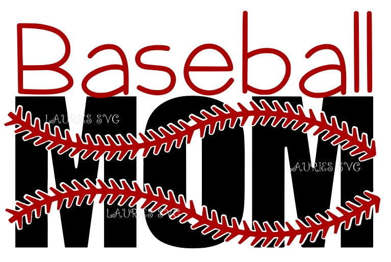 SVG DESIGN - BASEBALL MOM instant download