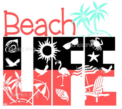 SVG DESIGN - BEACH LIFE instant download
