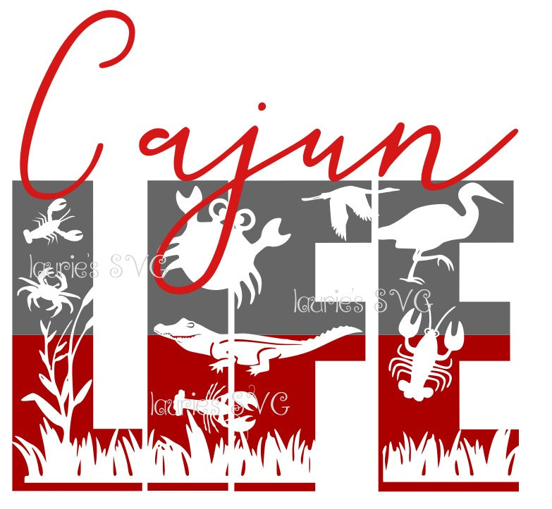 SVG DESIGN - CAJUN LIFE instant download